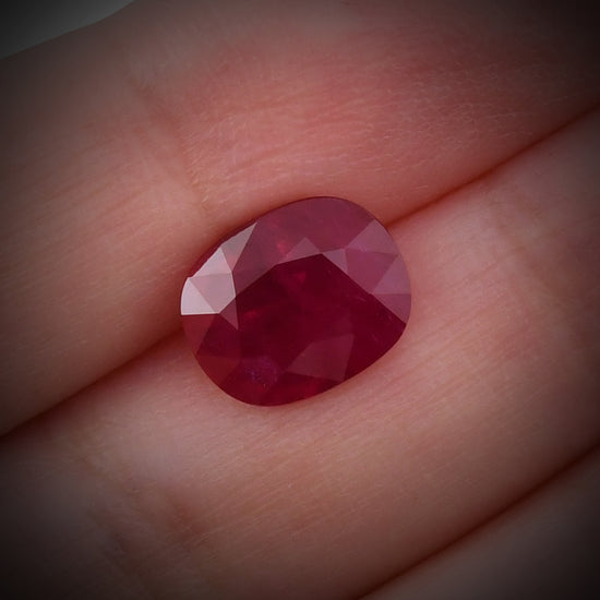4.53 Carat Red MOZAMBIQUE Cushion Ruby GRS