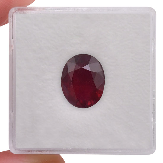 4.01 Carat Red BURMESE Oval Ruby GRS