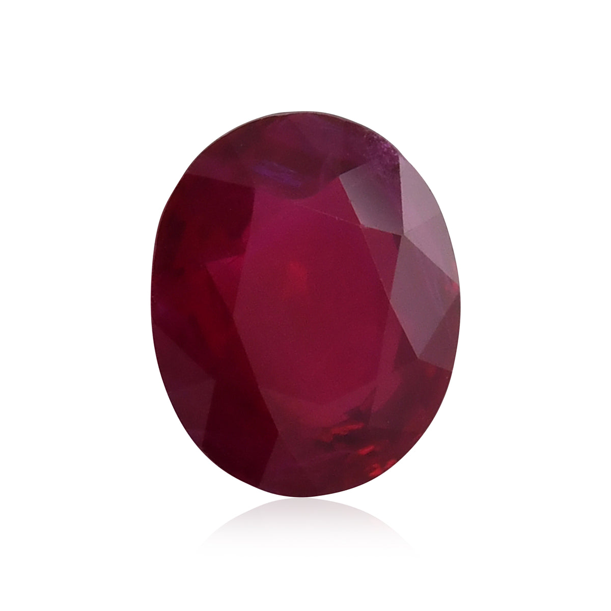 4.01 Carat Red BURMESE Oval Ruby GRS | LEIBISH