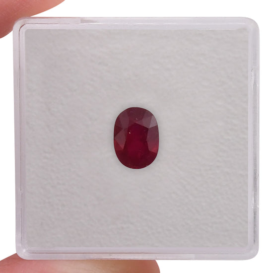 1.11 Carat Red  Oval Ruby