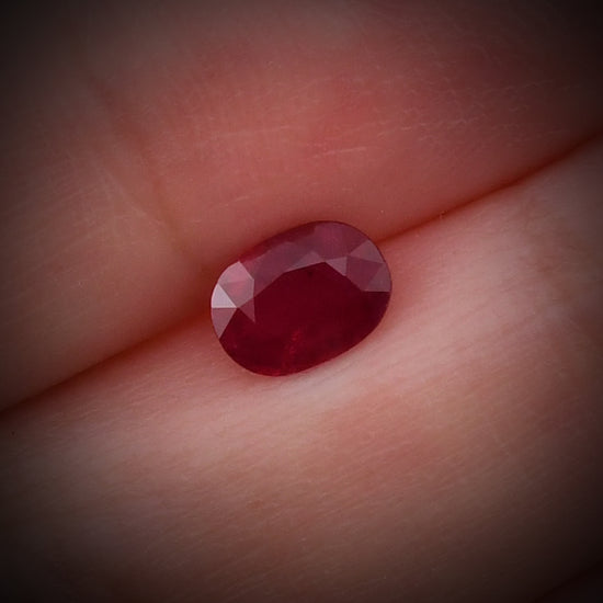 1.11 Carat Red  Oval Ruby