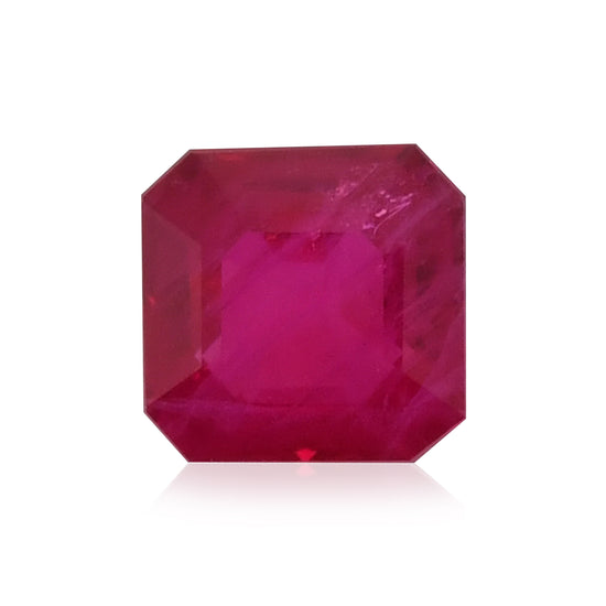 1.27 Carat Red  Square Ruby