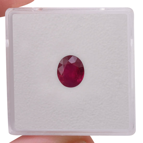 1.14 Carat Red  Oval Ruby
