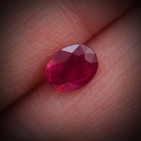 1.19 Carat Red  Oval Ruby