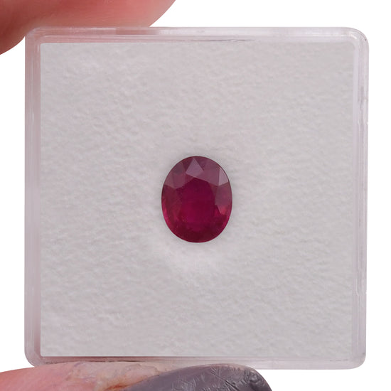 1.19 Carat Red  Oval Ruby