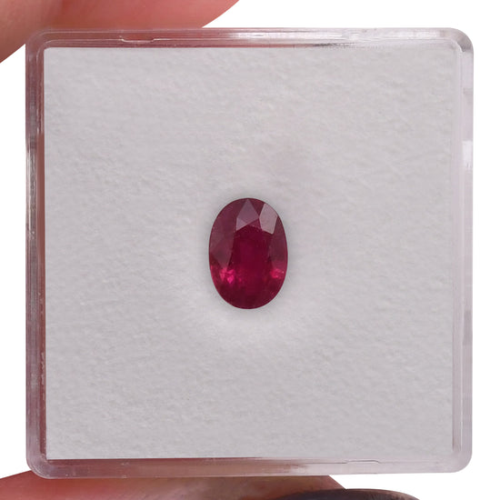 1.02 Carat Red  Oval Ruby
