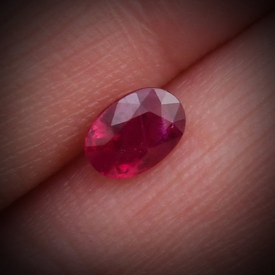 1.02 Carat Red  Oval Ruby