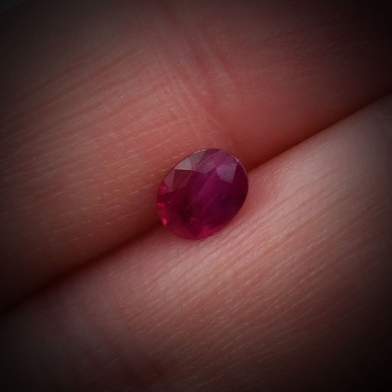 0.97 Carat Red  Oval Ruby