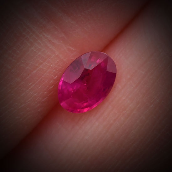 0.94 Carat Red  Oval Ruby
