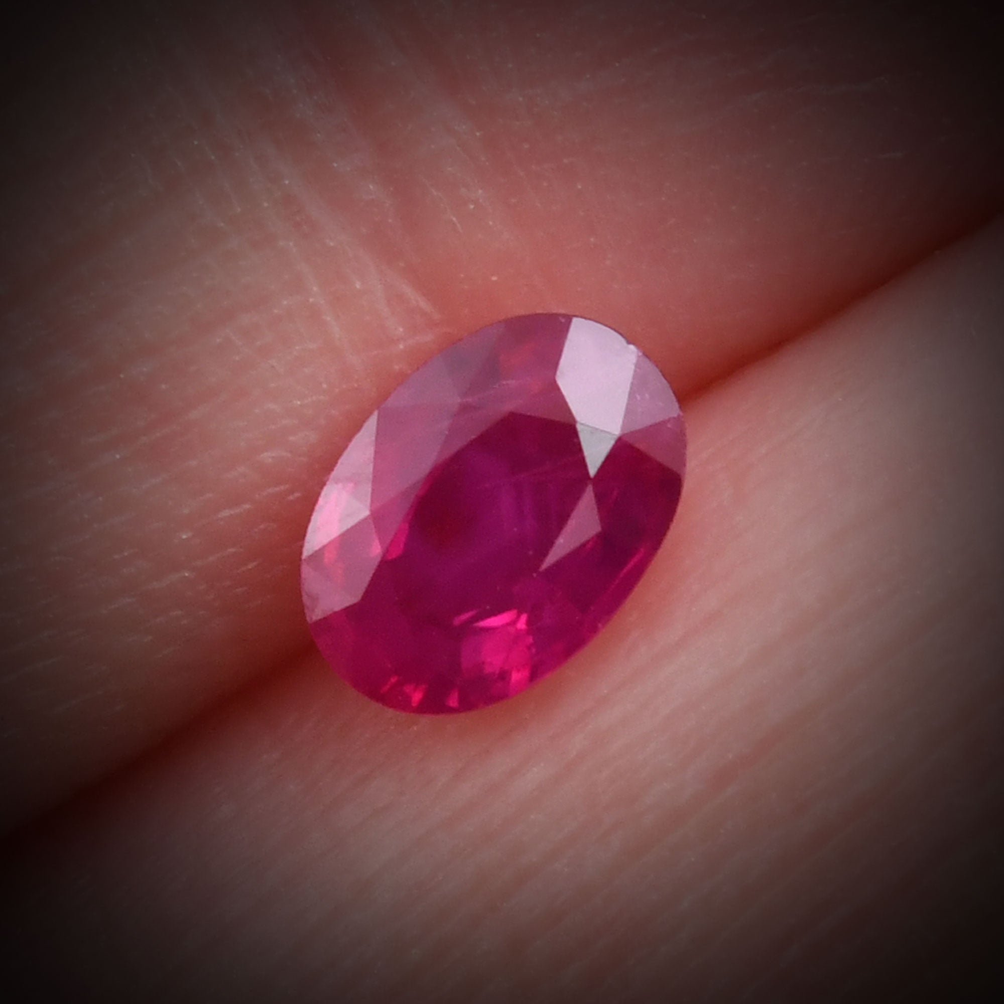 0.82 Carat Red Oval Ruby | LEIBISH