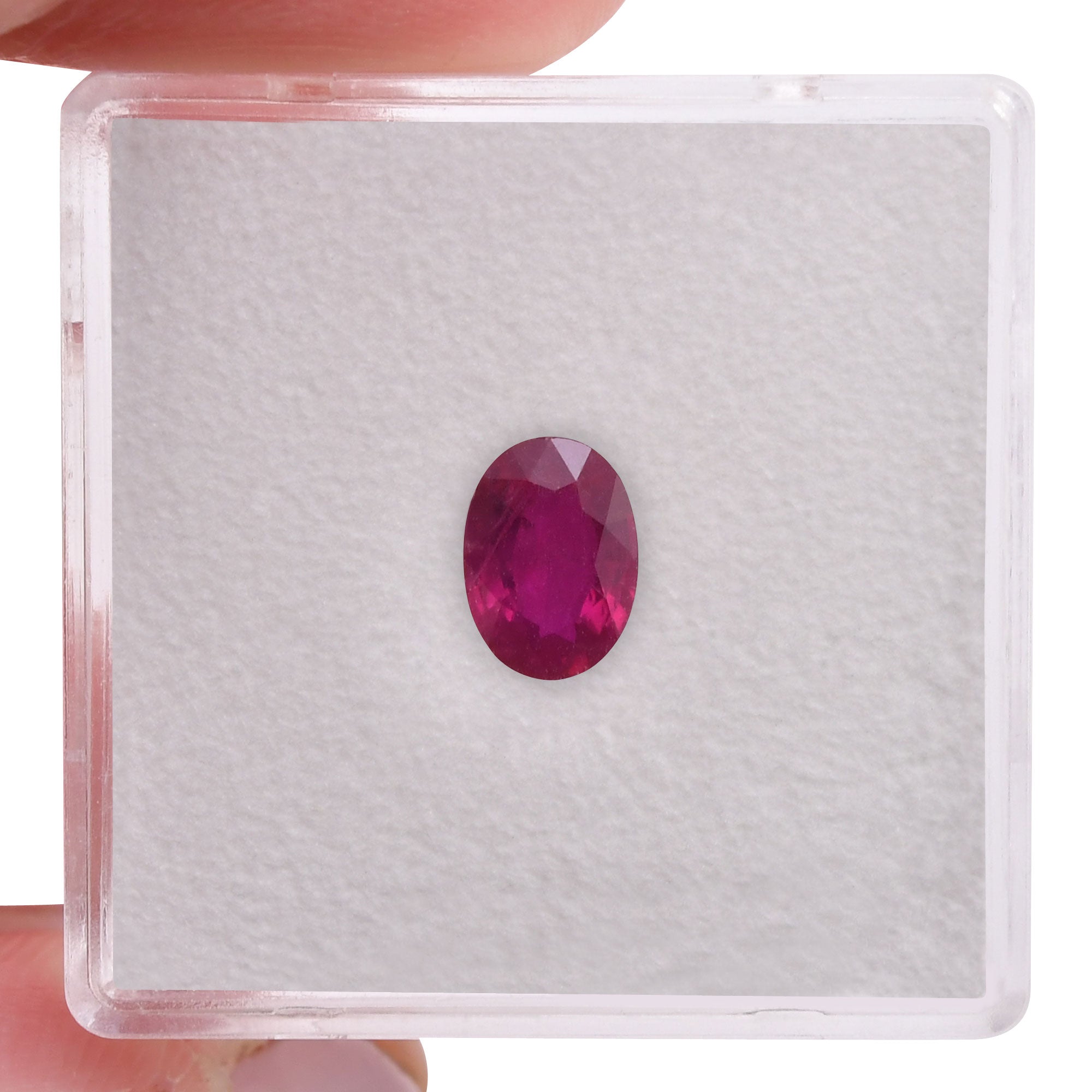 0.82 Carat Red Oval Ruby | LEIBISH