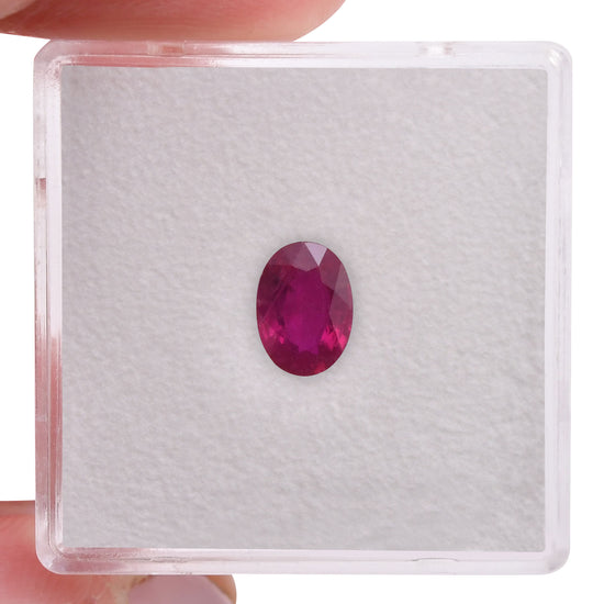 0.82 Carat Red  Oval Ruby