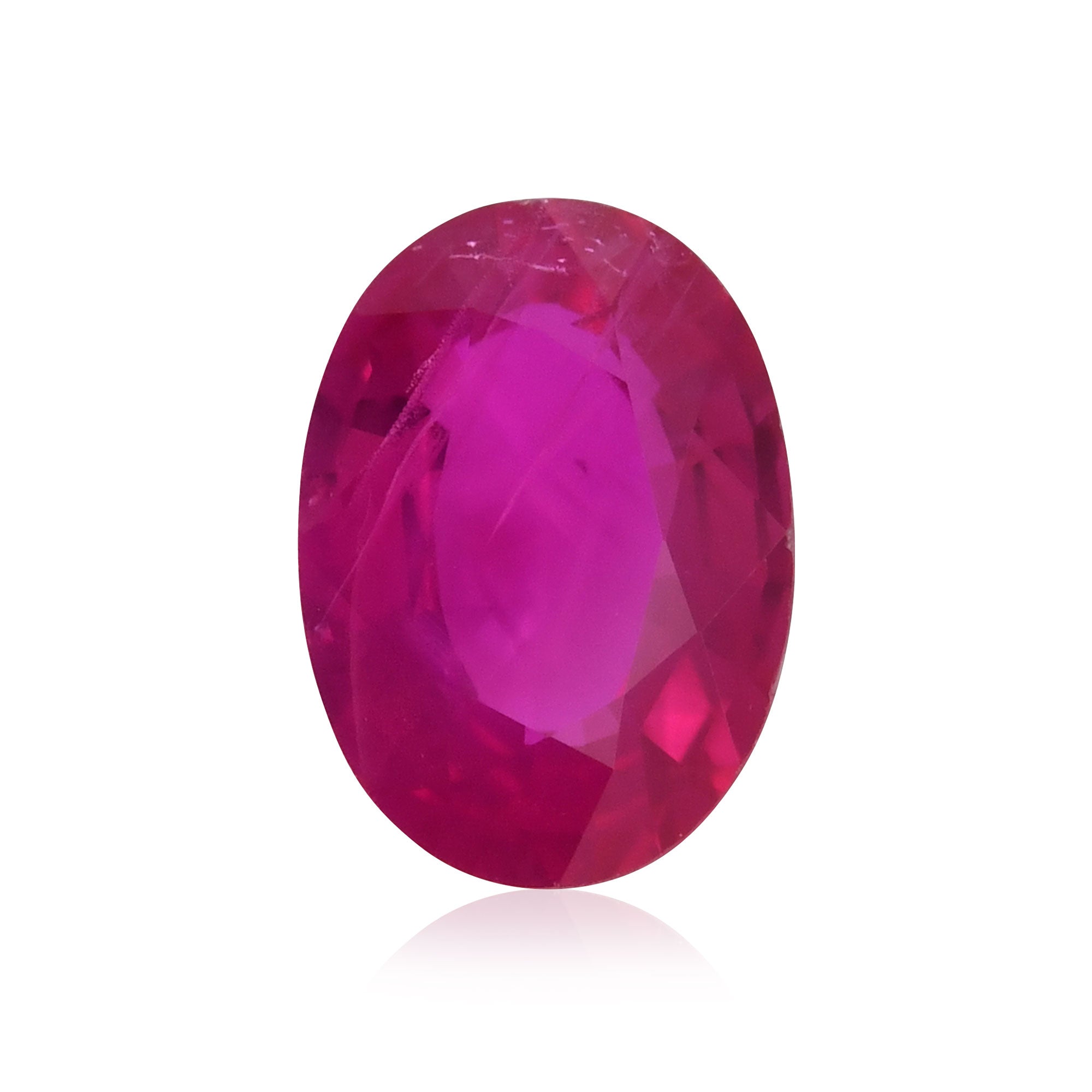 0.82 Carat Red Oval Ruby | LEIBISH