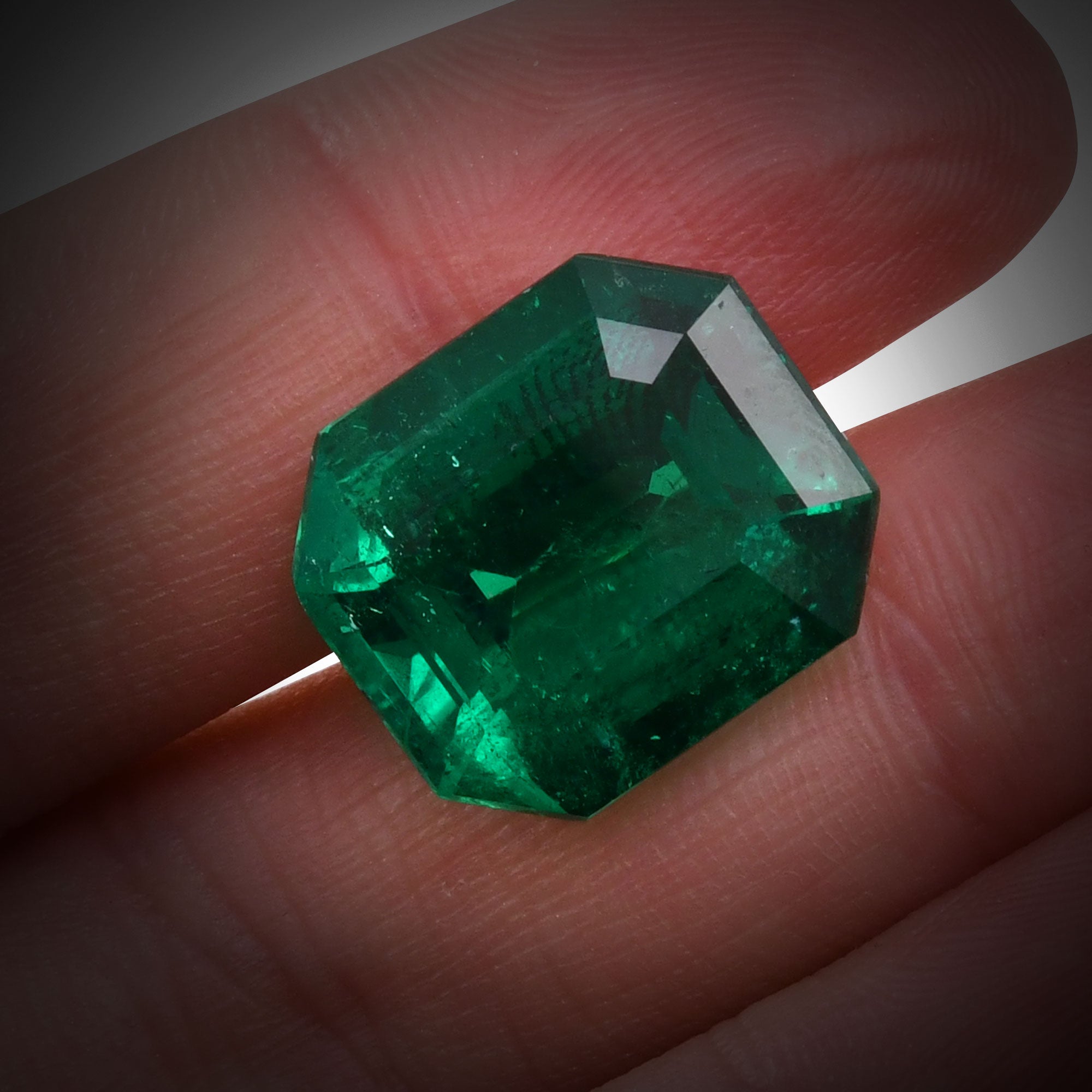 標本 French Guiana Esmeraldas coerulea 13mm 14.33 Carat Green COLOMBIAN Emerald Emerald GRS | LEIBISH