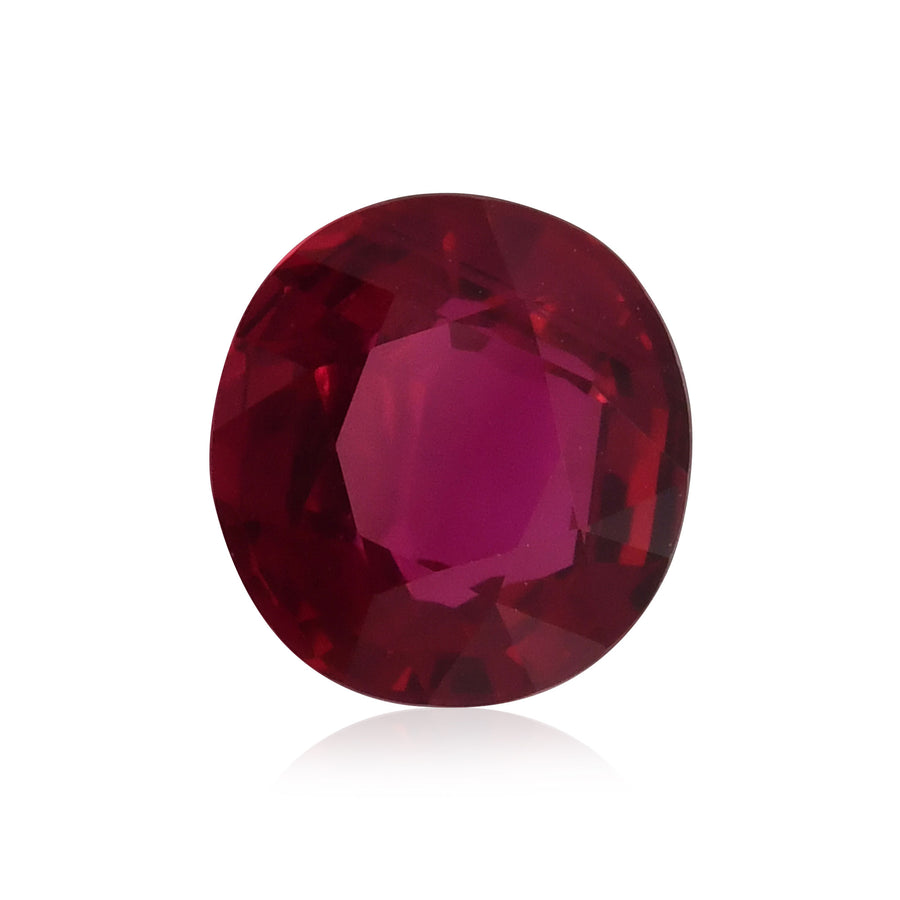 4.02 Carat Red MOZAMBIQUE Oval Ruby GRS