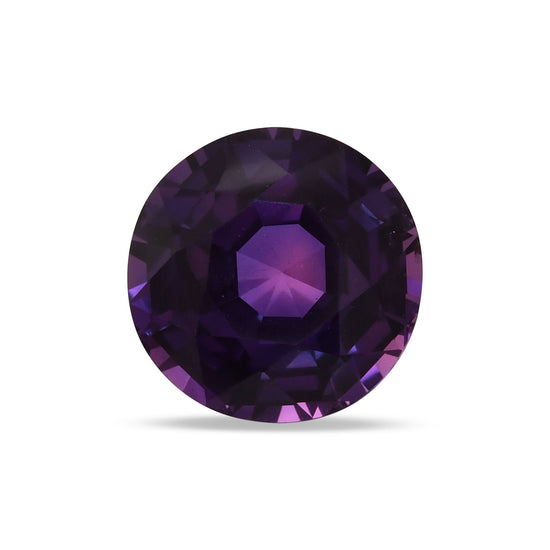 7.72 Carat Purple MADAGASCAR Round Sapphire GIA