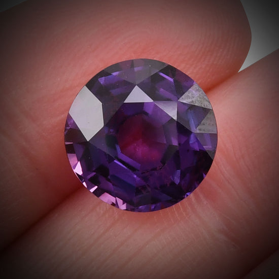7.72 Carat Purple MADAGASCAR Round Sapphire GIA