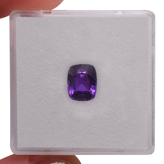 1.44 Carat Purple  Cushion Sapphire