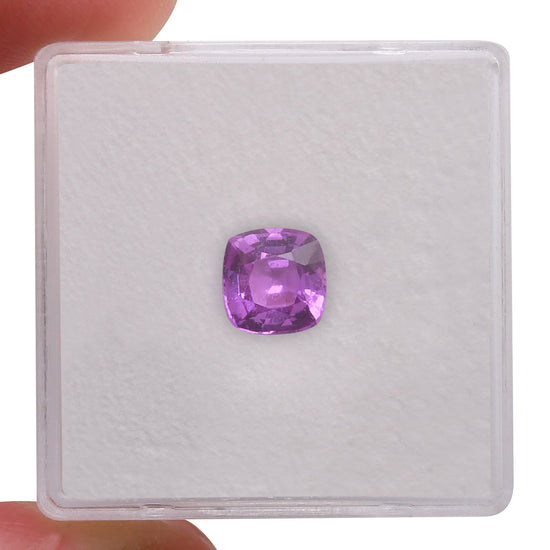 1.39 Carat Pink  Cushion Sapphire