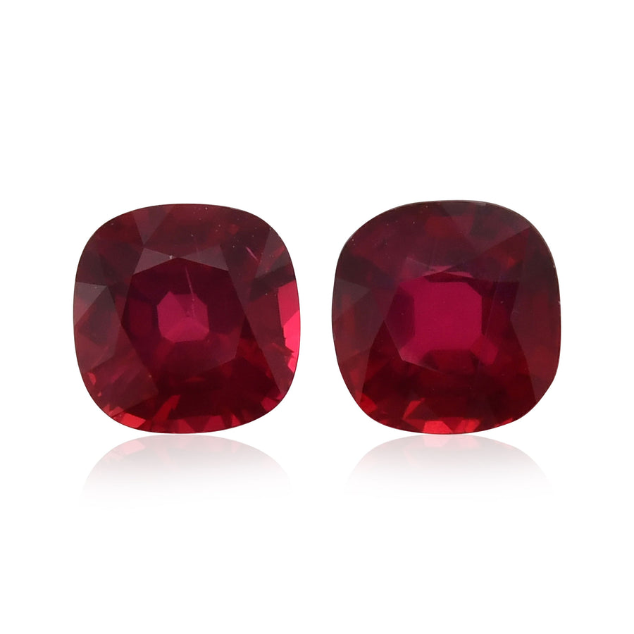 3.08 Carat Red MOZAMBIQUE Cushion Rubies CD