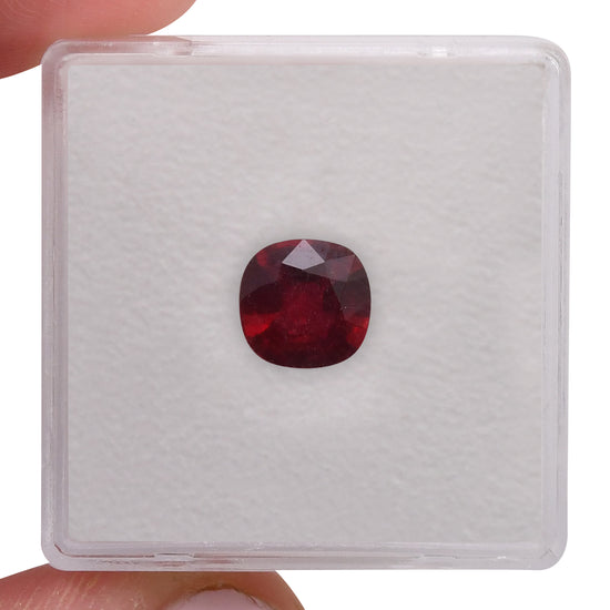 1.28 Carat Red MOZAMBIQUE Cushion Ruby CD