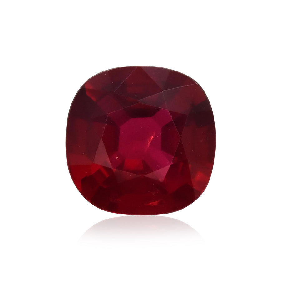 1.28 Carat Red MOZAMBIQUE Cushion Ruby CD