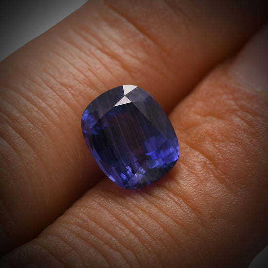 6.17 Carat Purple MADAGASCAR Cushion Sapphire GRS