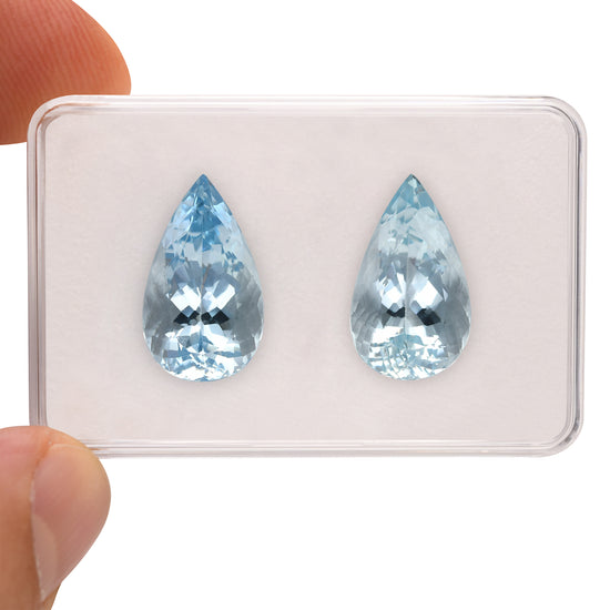 25.13 Carat Blue BRAZILLIAN Pear Aquamarine