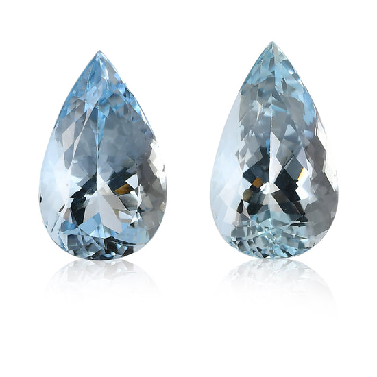 25.13 Carat Blue BRAZILLIAN Pear Aquamarine