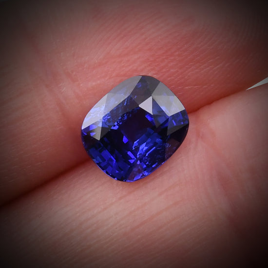3.50 Carat Blue SRI LANKAN Cushion Sapphire CD