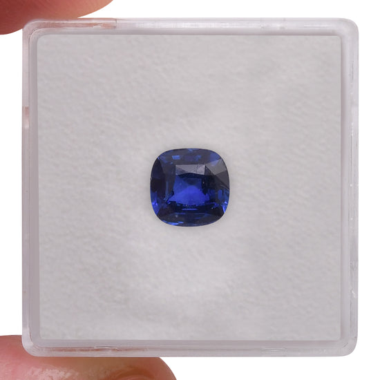 1.58 Carat Blue SRI LANKAN Cushion Sapphire