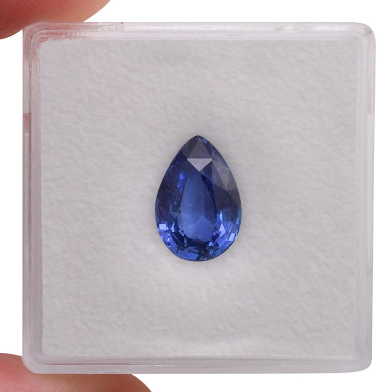 2.53 Carat Blue  Pear Sapphire GIA