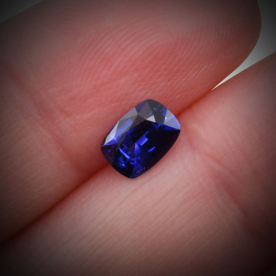 1.02 Carat Blue  Cushion Sapphire
