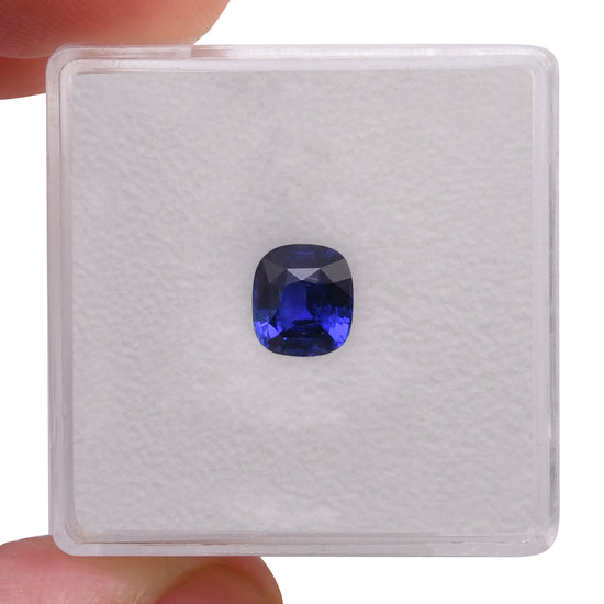 1.22 Carat Blue  Cushion Sapphire
