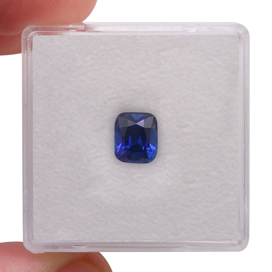 1.34 Carat Blue  Cushion Sapphire