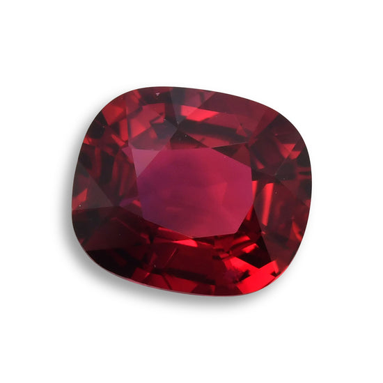 3.18 Carat Red MOZAMBIQUE Cushion Ruby CD No Heat
