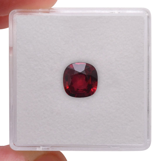 1.36 Carat Red MOZAMBIQUE Cushion Ruby CD