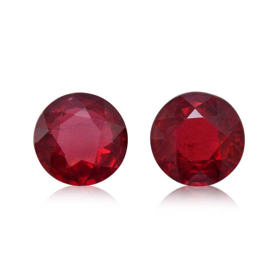 2.53 Carat Red MOZAMBIQUE Round Rubies