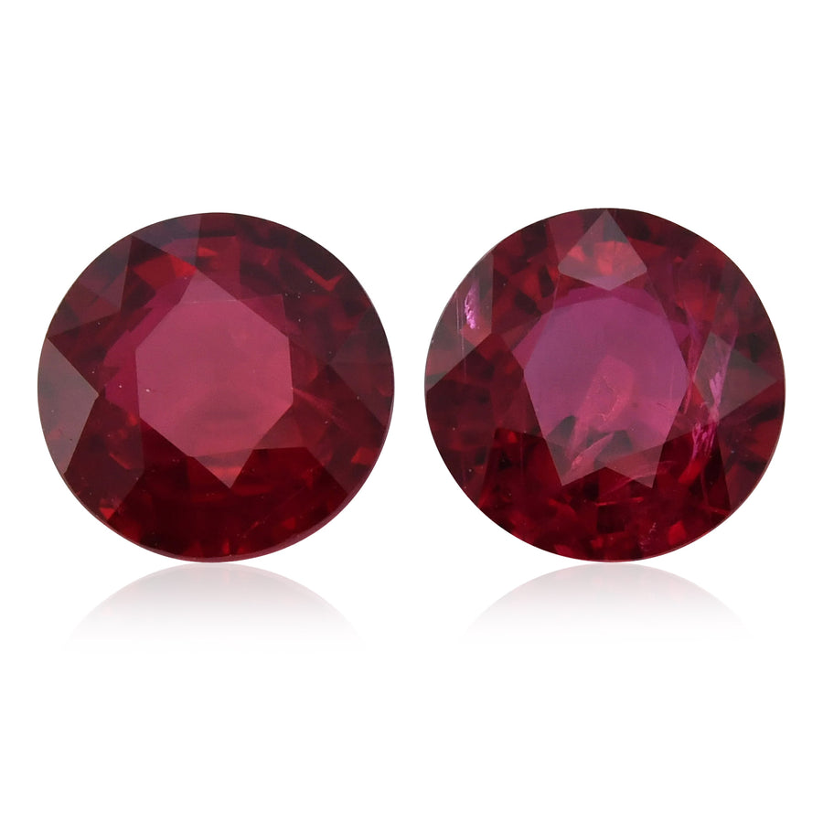 2.63 Carat Red MOZAMBIQUE Round Rubies