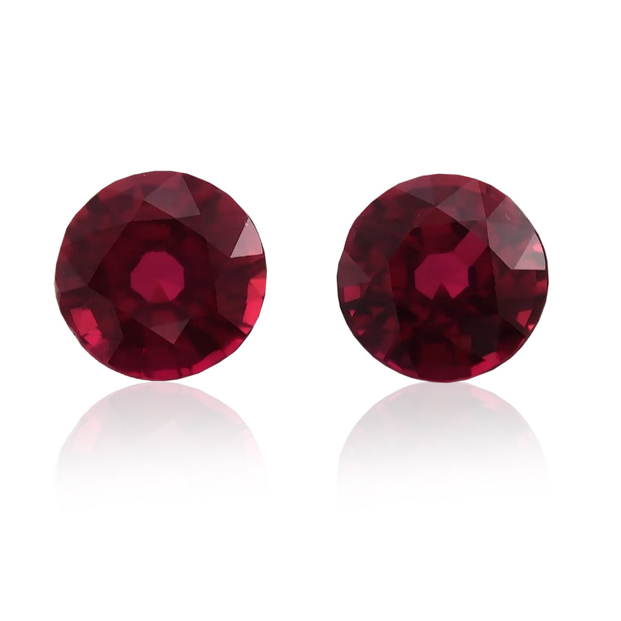 2.09 Carat Red MOZAMBIQUE Round Rubies