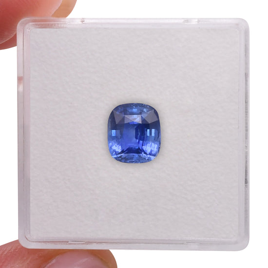 2.01 Carat Blue  Cushion Sapphire
