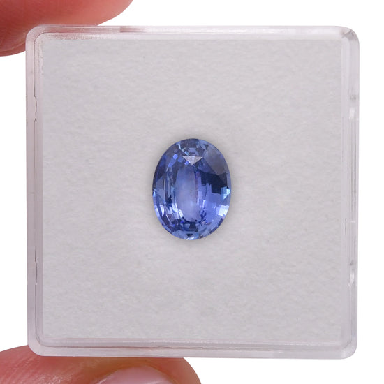 1.72 Carat Blue  Oval Sapphire