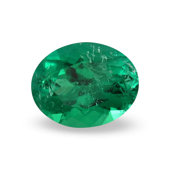 1.41 Carat Green COLOMBIAN Oval Muzo Emerald CD