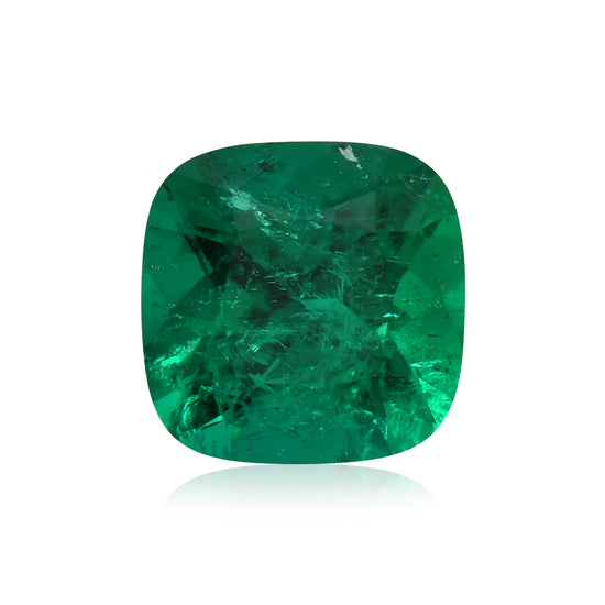 2.38 Carat Green COLOMBIAN Cushion Muzo Emerald CD