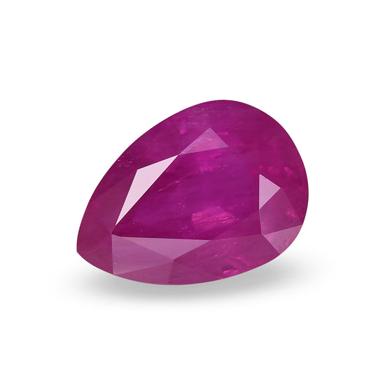 30.36 Carat Red BURMA Pear Ruby GRS