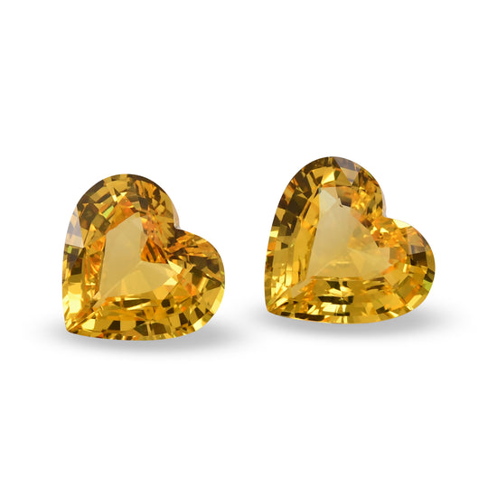 4.01 Carat Yellow  Heart Sapphire