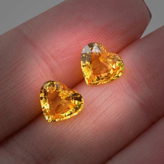 4.01 Carat Yellow  Heart Sapphire