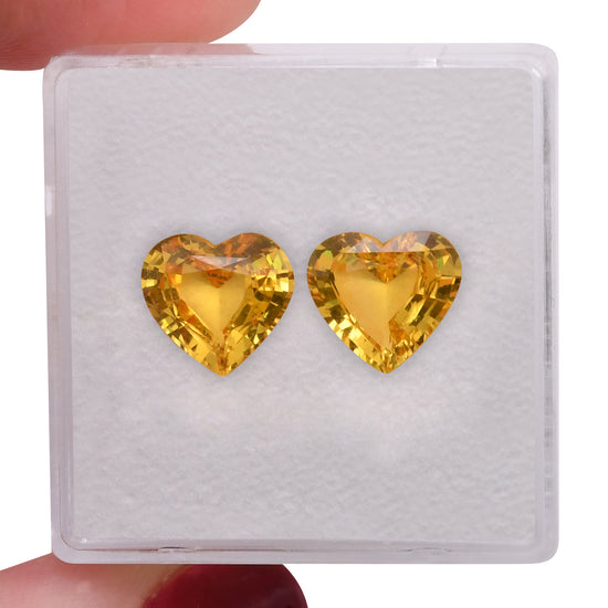 4.01 Carat Yellow  Heart Sapphire