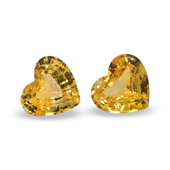 4.71 Carat Yellow  Heart Sapphire
