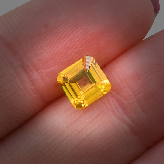 1.53 Carat Yellow  Emerald Sapphire
